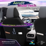 Set tapiterie luxoasa OTOM textil cu piele ecologica CARBON Design – Gri cu cusatura gri, pentru scaune fata si spate