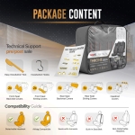 Set tapiterie luxoasa OTOM textil cu piele ecologica THRONE Design – Neagra cu cusatura rosie, pentru scaune fata si spate