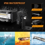 51 Cm 162W Diodă puternică cu LED Bară cu LED-uri 54 LED Ultra subțire Lampă cu halogen 12V 24V Auto ATV Jeep 4x4 Camion offroad etc