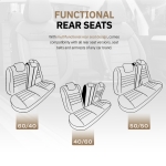 Set tapiterie luxoasa OTOM textil cu piele ecologica COMFORT LINE Design – Bej cu cusatura bej, pentru scaune fata si spate