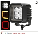 LED Halogen Proiectoare 30W - Alb, Lumina difuza cu lumina DRL galbena si rosie 12-24V