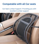 Suport lombar pentru scaun auto, birou sau acasa cu zona de masaj - Negru