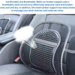 Suport lombar pentru scaun auto, birou sau acasa cu zona de masaj - Negru