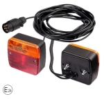 Stopuri universale pentru remorca cu becuri, 4 functii, cu cablu si mufa cu 7 pini – 12V, E24