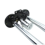 Claxon dublu tip tromba cu lumina LED galbena, 300 dB – 12V / 24V