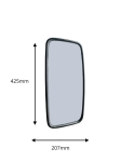 Oglinda universal exterioara laterala pentru vedere din spate 425 mm x 207 mm pentru camion, autobuz, utilaje de constructii si agricole, excavatoare, rulote si altele.