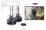 Kit Becuri Auto H11 H8 H9 LED CANBUS, F2, 5000lm 12V 24V 72W