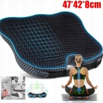 Scaun ergonomic cu spuma cu memorie si plasa respirabila 3D pentru masina, birou si acasa – antialunecare cu curea – Negru