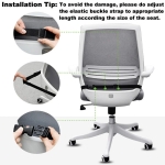 Scaun ergonomic cu spuma cu memorie si plasa respirabila 3D pentru masina, birou si acasa – antialunecare cu curea – Negru