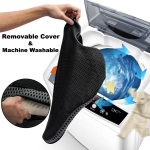 Scaun ergonomic cu spuma cu memorie si plasa respirabila 3D pentru masina, birou si acasa – antialunecare cu curea – Negru