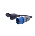 Cablu adaptor CEE la Schuko 30cm – IP44 pentru camping, rulote si utilizare in exterior 3x2,5mm² (230V, 16A)
