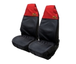 Set 2 buc. Protectii universale impermeabile din nailon pentru scaune auto – Negru-Rosu