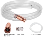 Furtun autoamorsant cu supapa 1.7 m – pompa sifon manuala cu aspiratie pentru combustibil, apa si lichide