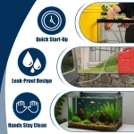 Furtun autoamorsant cu supapa 1.7 m – pompa sifon manuala cu aspiratie pentru combustibil, apa si lichide