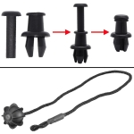 Set complet clipsuri + franghie pentru snurul politei portbagajului – compatibil Audi, VW, Seat, Skoda OEM 1M6867574A