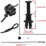 Set complet clipsuri + franghie pentru snurul politei portbagajului – compatibil Audi, VW, Seat, Skoda OEM 1M6867574A