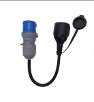 Set cabluri alimentare camping CEE – adaptor CEE la Schuko + cablu prelungitor 15 m, 230 V, 16 A