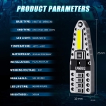 Set Bec LED T10 W5W, blister CANBUS 6000K Alb, 200 lumeni, 360°, Plug & Play - 12V