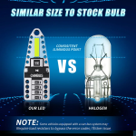 Set Bec LED T10 W5W, blister CANBUS 6000K Alb, 200 lumeni, 360°, Plug & Play - 12V