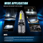 Set Bec LED T10 W5W, blister CANBUS 6000K Alb, 200 lumeni, 360°, Plug & Play - 12V