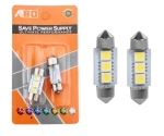 Set Bec LED C5W (Festoon) 31mm – Blister, 3× SMD 5050, Lumina Alba 6000–6500K 