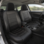 Set Huse Scaun Auto Exclusive King Leather – 11 bucati, Piele Ecologica Respirabila, cu Fermoare pentru Bancheta Spate