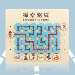 Joc Montessori din lemn „Explore the Route” – descopera traseul