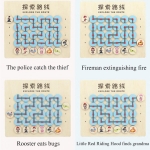 Joc Montessori din lemn „Explore the Route” – descopera traseul