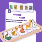 Jucarie de potrivire cu forme puzzle pentru copii, Lemn, Multicolor