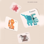 Puzzle Montessori din lemn „Alphabet & Animal Board” – alfabet si animale