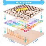 Joc Montessori 5 in 1 Logarithmic Plate Beads, din lemn