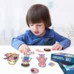 Set Corpul uman, puzzle lemn, 35 piese, model baietel, +6 ani