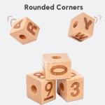 Joc Montessori tip cuburi din lemn inscriptionate cu litere