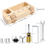 Autobuz educativ din lemn cu unelte 3+ ani