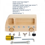 Autobuz educativ din lemn cu unelte 3+ ani