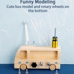 Autobuz educativ din lemn cu unelte 3+ ani