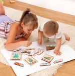 Puzzle educativ din lemn cu alfabetul englez Word Spelling Puzzle