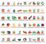 Puzzle educativ din lemn cu alfabetul englez Word Spelling Puzzle