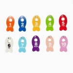 Joc educativ din lemn Penguin Magnetic Fishing Game cu Alfabet si Numere, 3 Ani +