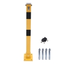 Stalp metalic rabatabil pentru delimitare locuri de parcare, cu sistem de blocare 62cm – 3 chei incluse