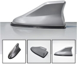 Antena auto activa tip shark fin cu amplificator integrat – universala, imbunatateste semnalul, Gri deschis