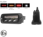 Multifunctional LED stop Flexzon pozitie / semnalizare / marsarier / lumina avarie cu 4 functii IP65/67k – pentru incastrare 12–24V