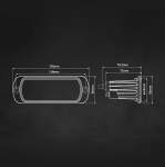 Multifunctional LED stop Flexzon pozitie / semnalizare / marsarier / lumina avarie cu 4 functii IP65/67k – pentru incastrare 12–24V