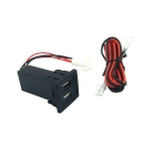 Incarcator USB dublu cu iluminare LED rosie pentru montaj dedicat Volkswagen Transporter / Caravelle T5 (2003 – 2009)