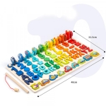 Montessori jucarie educativa din lemn cu litere, cifre si forme