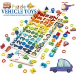 Montessori jucarie educativa din lemn cu litere, cifre si forme