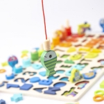 Montessori jucarie educativa din lemn cu litere, cifre si forme