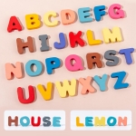 Montessori jucarie educativa din lemn cu litere, cifre si forme