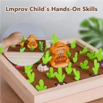 Joc de Memorie Educativ pentru Copii - Gradina cu Legume din Lemn, 24 de Piese, Multicolor