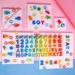 Tabla educativa Montessori din lemn pentru copii – joc multifunctional de invatare si dezvoltare